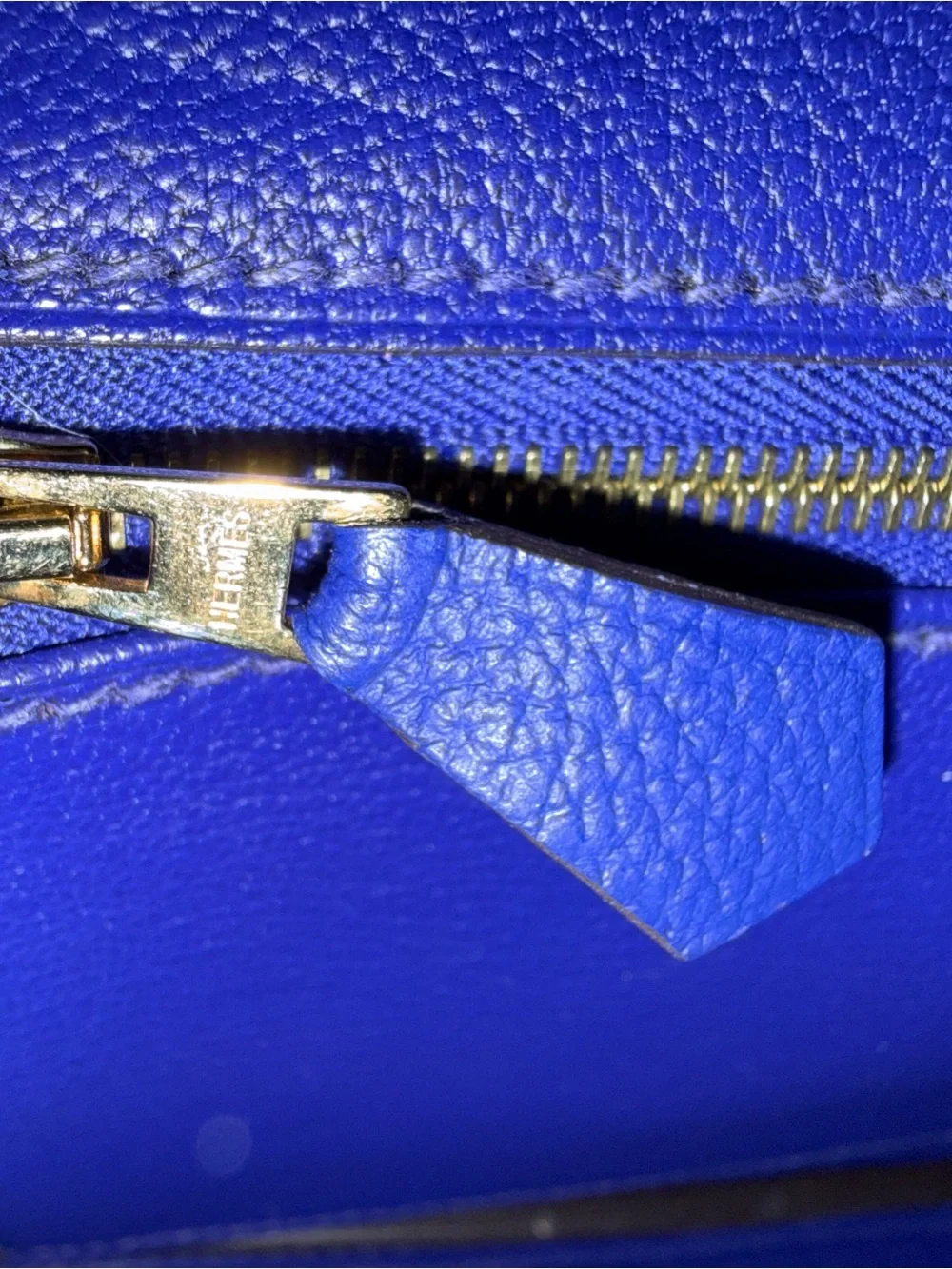 Hermes Birkin 30 Electrique Bleu Togo Leather Top-Handle Satchel w/Gold Hardward